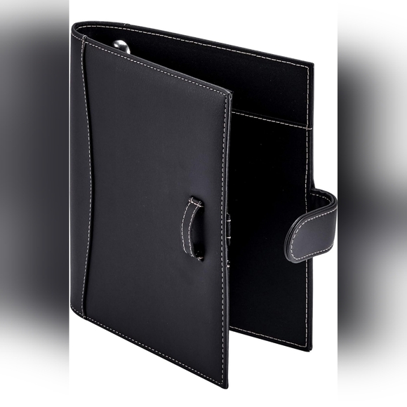Mini Executive Leather Portfolio Folder, 1" Ring Binder and 250-Sheet Capacity - Picture 8 of 10
